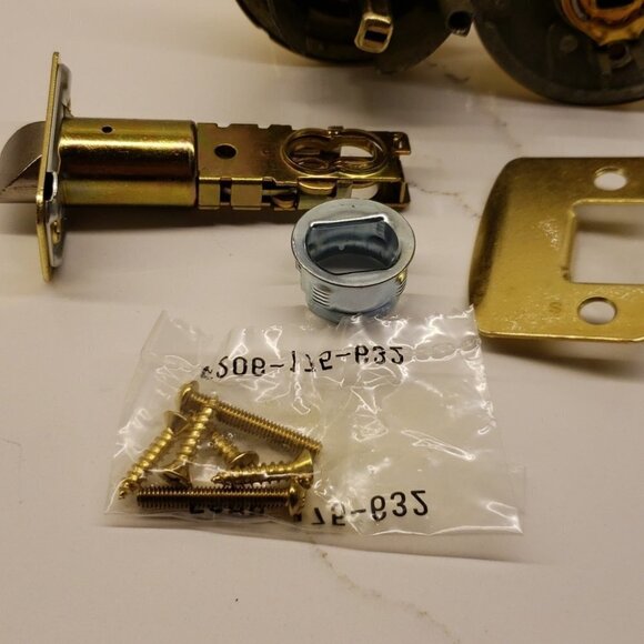 Schlage F10ORB605 Orbit Passage Knob, Bright Brass Hall  & Closet - Picture 5 of 9